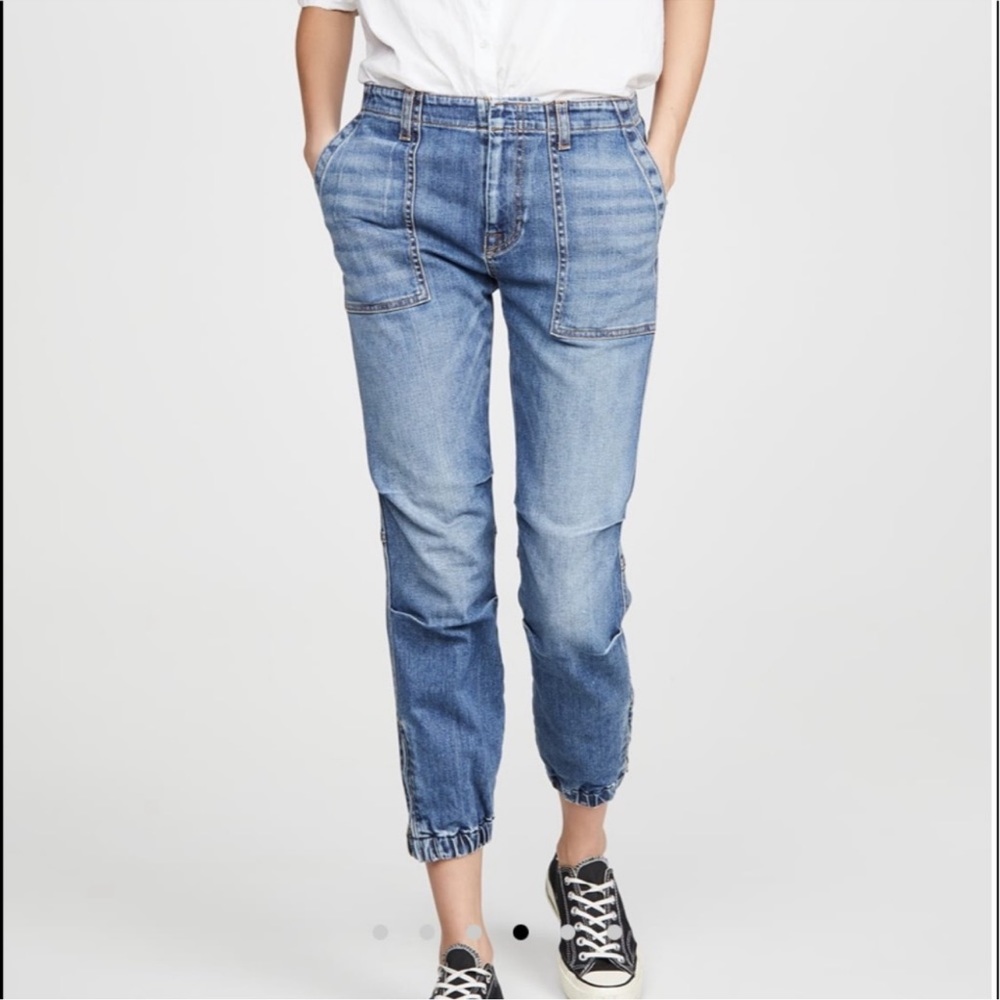 Nili Lotan CROPPED FRENCH MILITARY DUANE WASH Jeans; fits closer to a 26